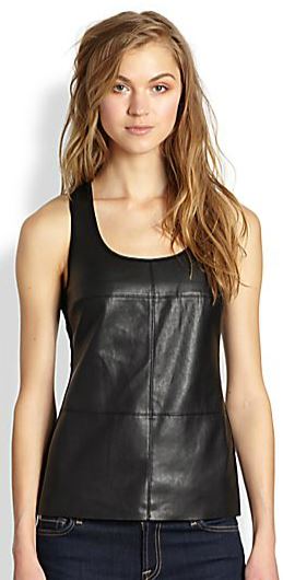 Transitional Dressing: Faux Leather Tank Top and Silk Shorts — The