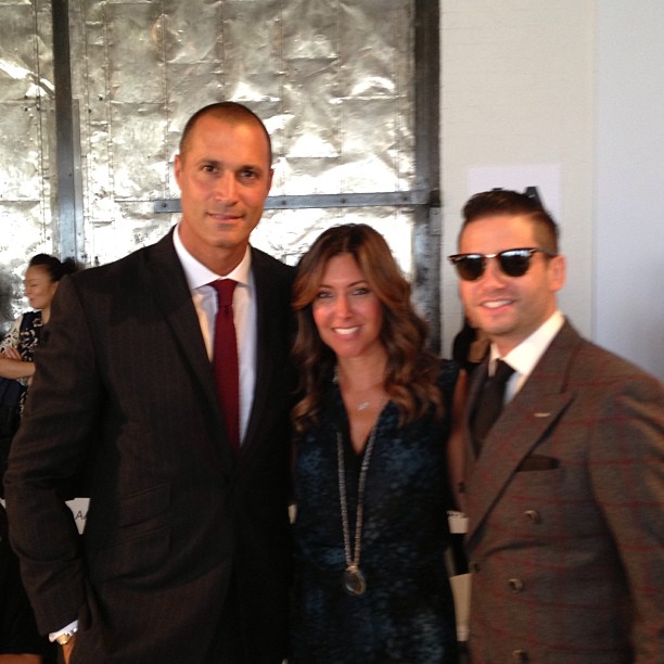 Between two great men, photographer Nigel Barker (left) and Josh Flagg of Million Dollar Listing (right). 