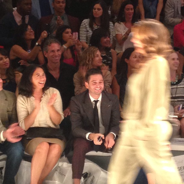My good friend Josh Flagg from Bravo's Million Dollar Listing LA watching me strut from the front row!