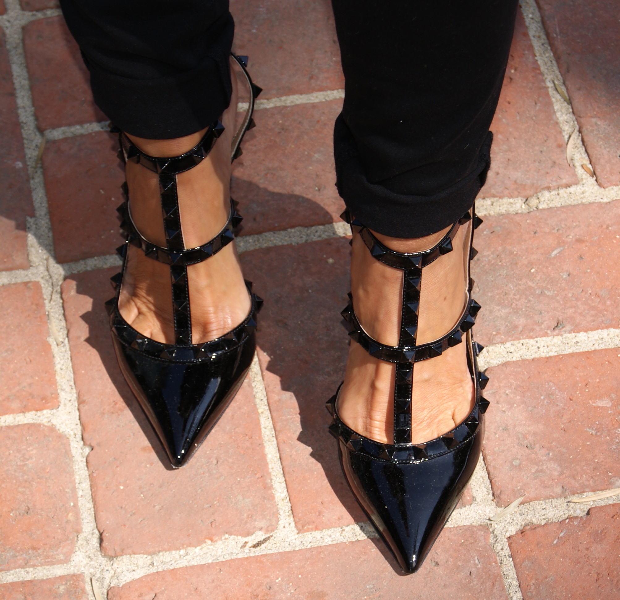 valentino shoes black studs