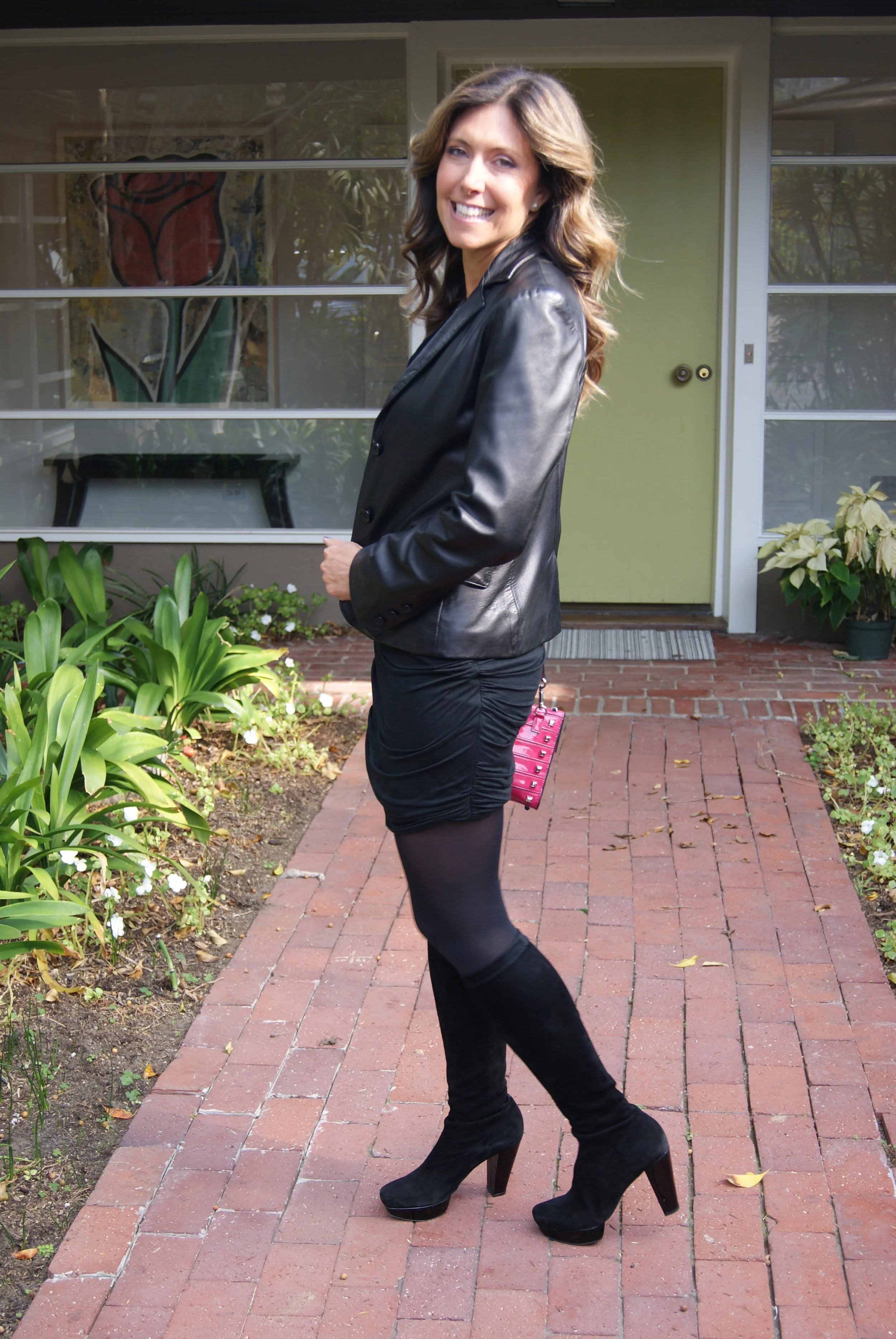 Black Leather Blazer, Club Monaco (no longer available)