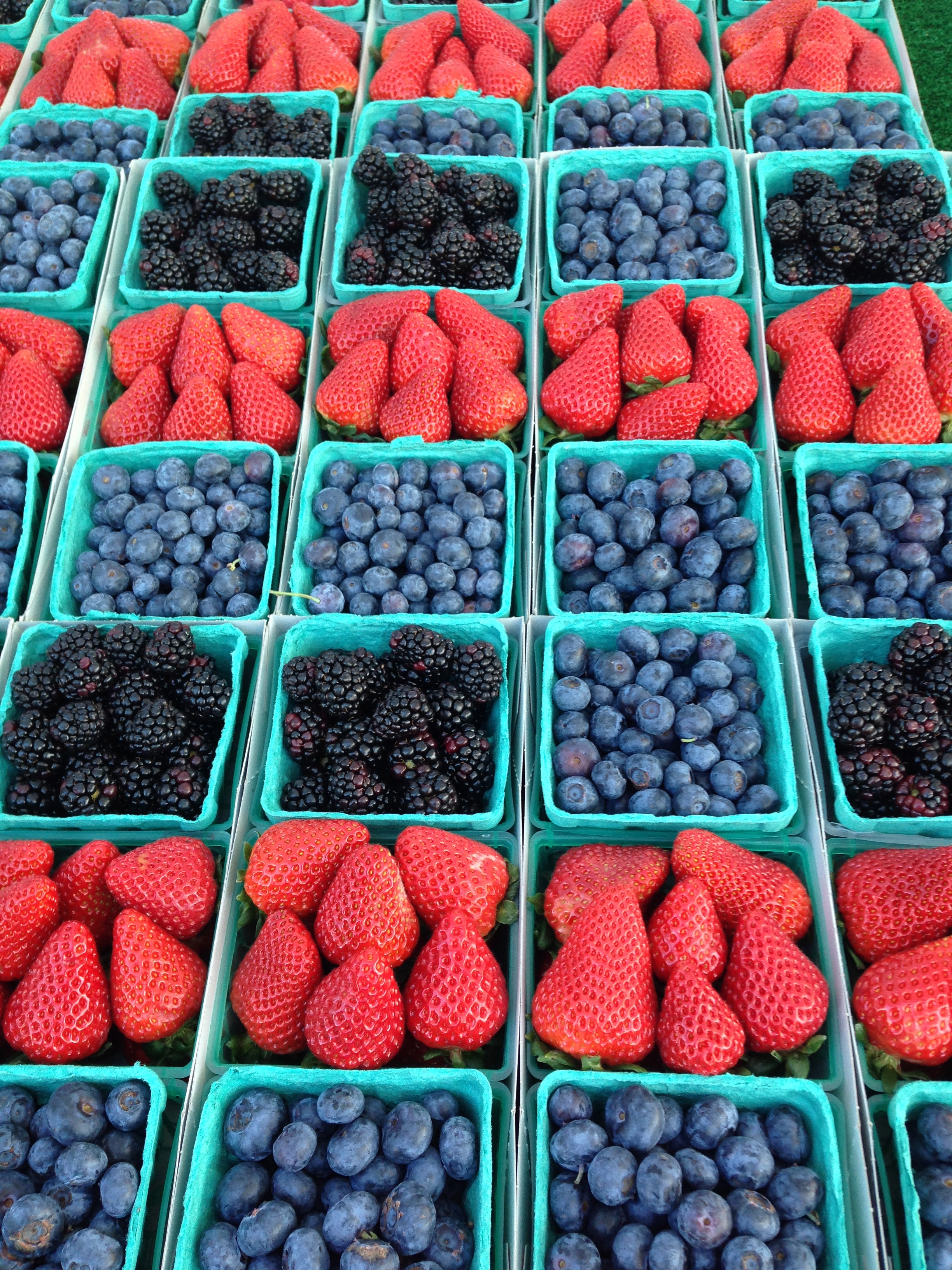Fresh berries from the Brentwood Farmer's Market. SWEET!