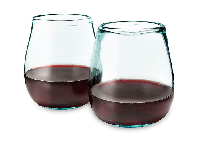 Recycled Wine Glasses, $32 , Set of 2 from Uncommon Goods.