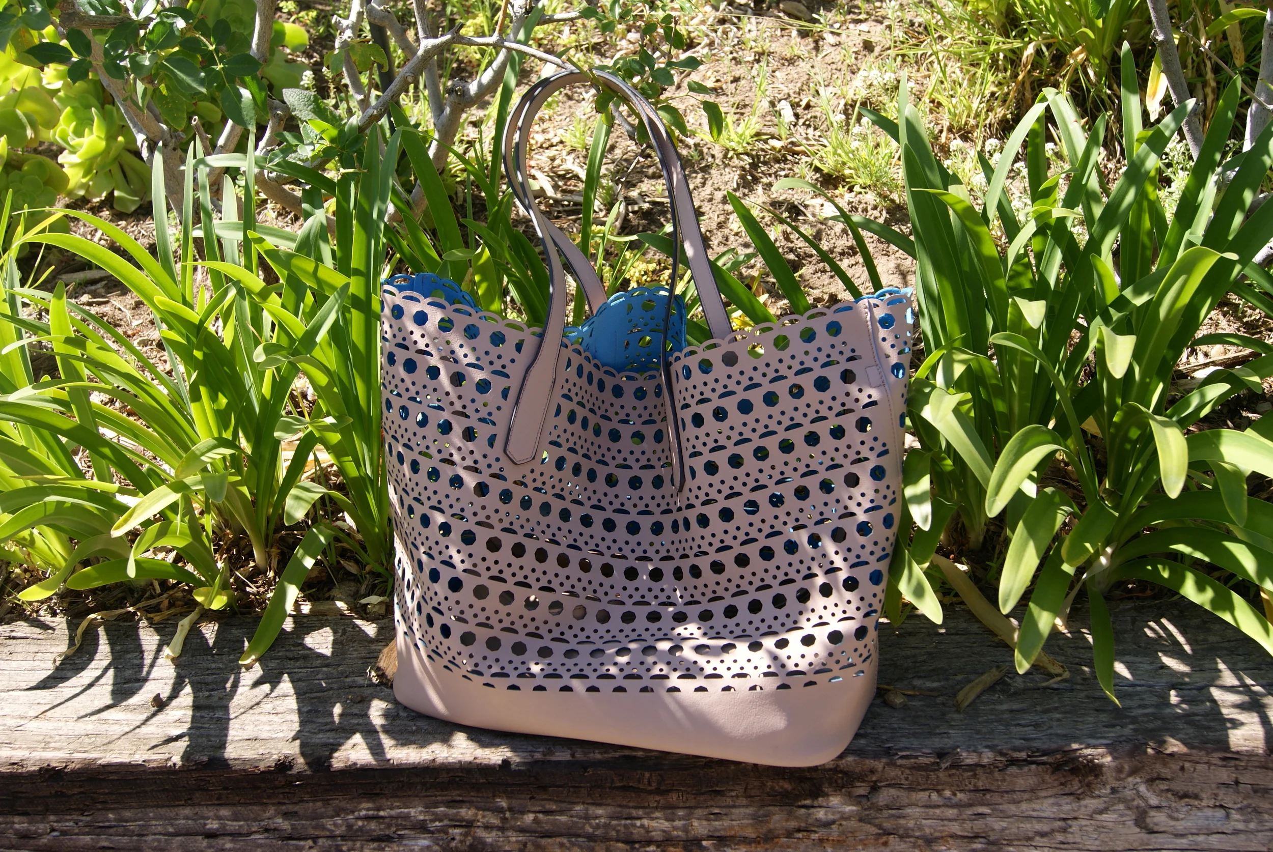 Perforated leather bags, $130. To order, contact Esther Feder,&nbsp;essiela@gmail.com, 310-490-5515.
