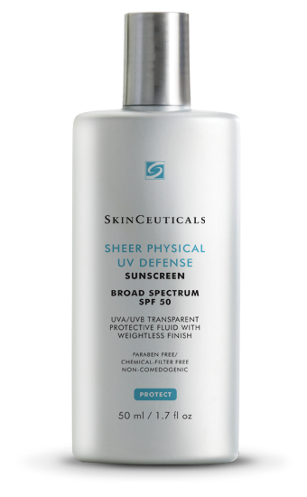 SkinCeuticals Sheer Physical UV defense Sunscreen Broad Spectrum SPF 50, $34