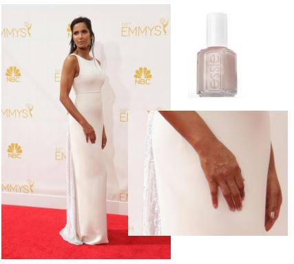 Padma Lakshmi (show nominee) . Photo credit: Getty Images essie shade: imported bubbly, $8.5 0 Inspiration: “We chose essie’s imported bubbly for its crisp color yet soft tone to complement diamond jewelry,” said Celebrity Manicurist, Julie Kandalec.