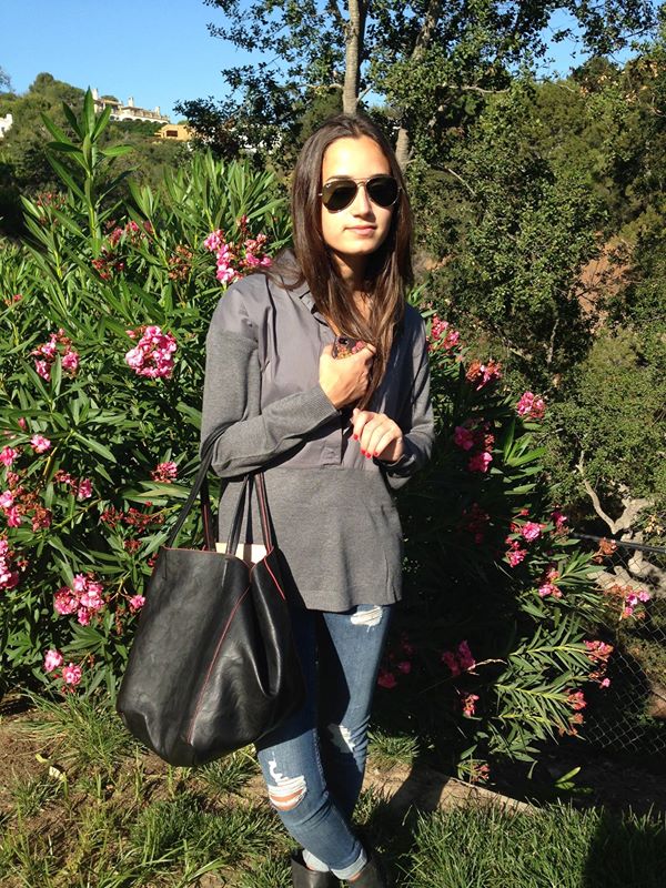 Essie Collection Large Vegan Tote Bag with Piping, $140 . Available in several colors.