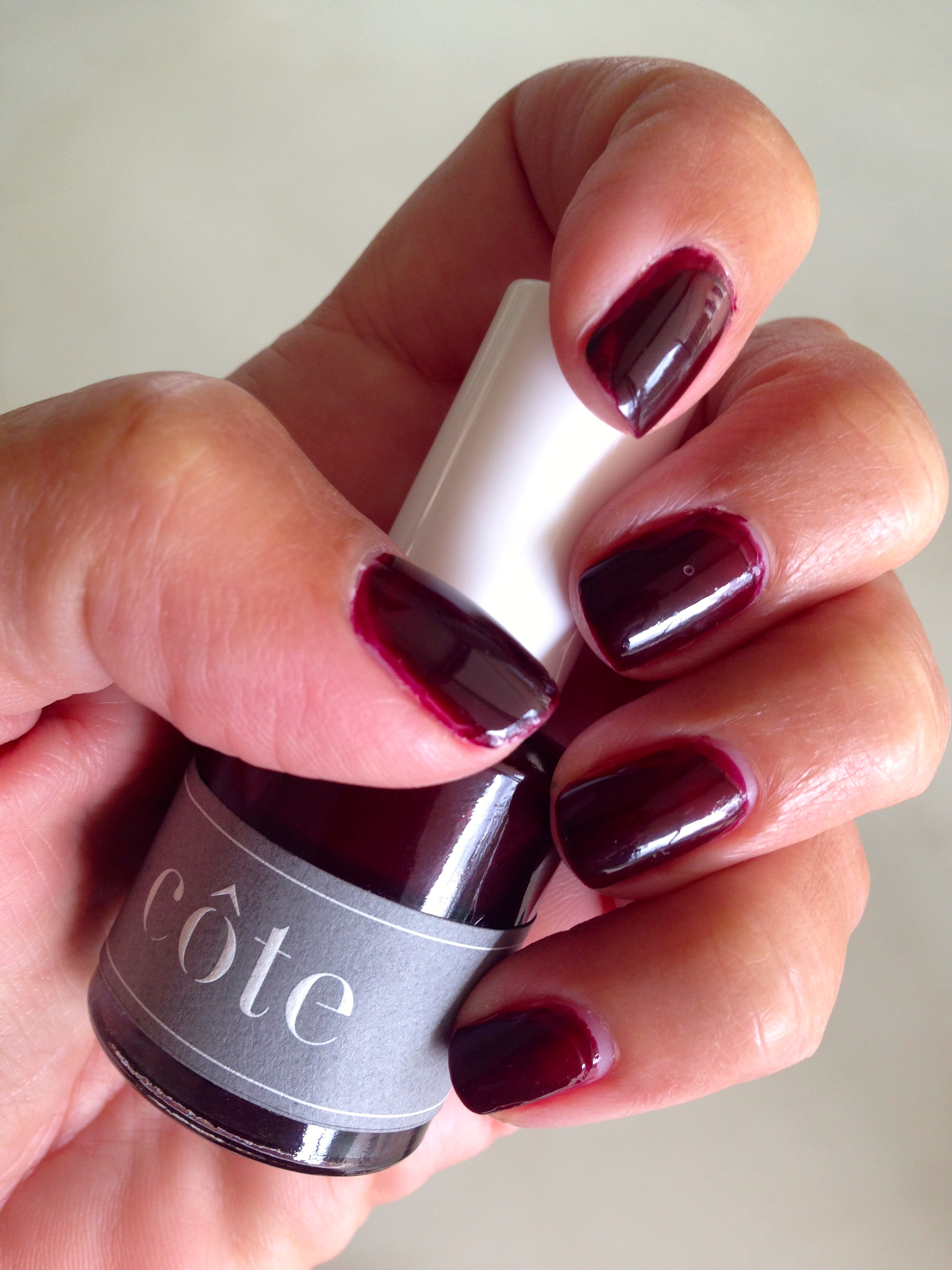 c ôte polish No. 38 (oxblood).