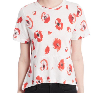   Floral Peplum Tee  