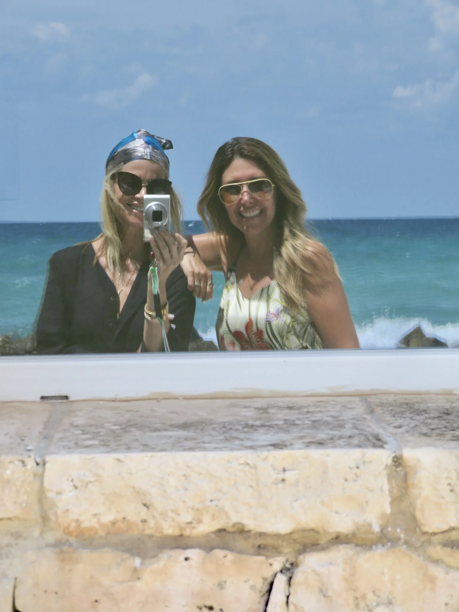 With blogging partner Janet Gunn, The Grateful Gardenia at La Peschiera Hotel in Puglia.