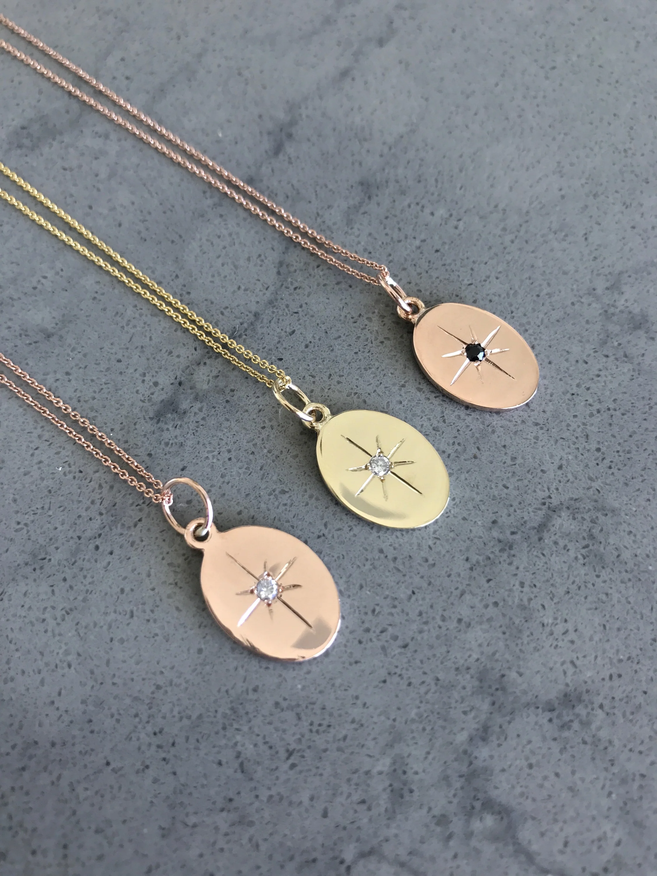 The Looma Glow Necklace can be ordered in three styles. 14K yellow gold with a white diamond, or 14K rose gold with a white or black diamond. Original price is $490. Price for TODAY is $334 with the 25% off discount!