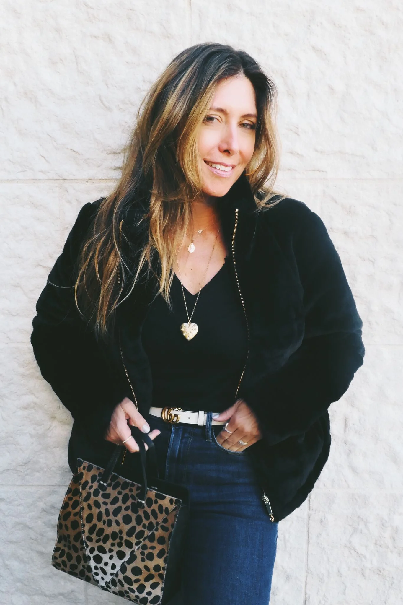 Gucci belt shown above in white. Vintage heart necklace by Sarah Hendler . See ideas for more accessories and jewelry here .