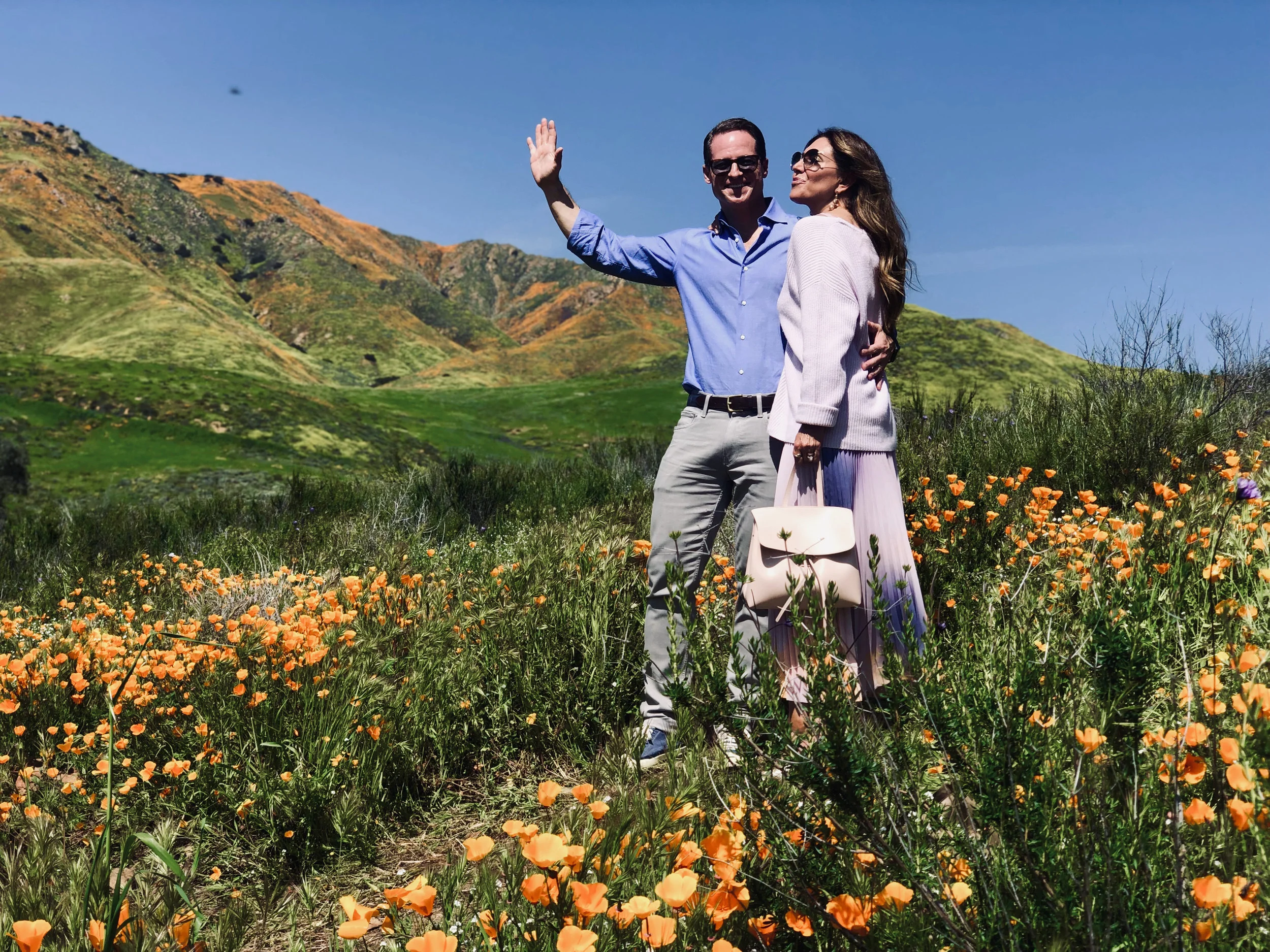 Enjoying the Super Bloom with by blogging photographer hubby Michael Meyers!