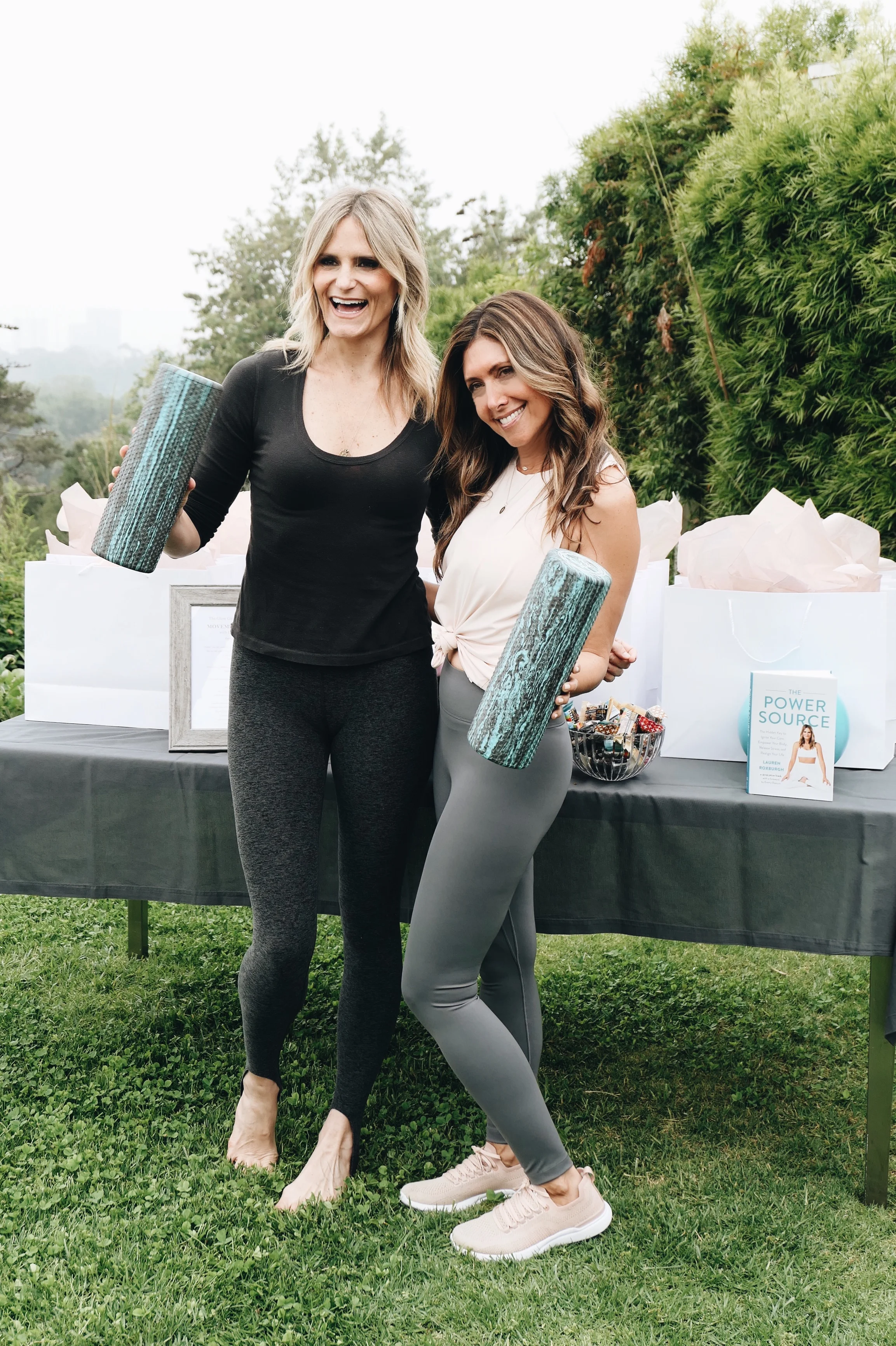 Outfit by Bandier , my favorite active wear company: Center Stage Legging by All Access and Foundation Crew Tank by We Over Me. Sneakers by APL .