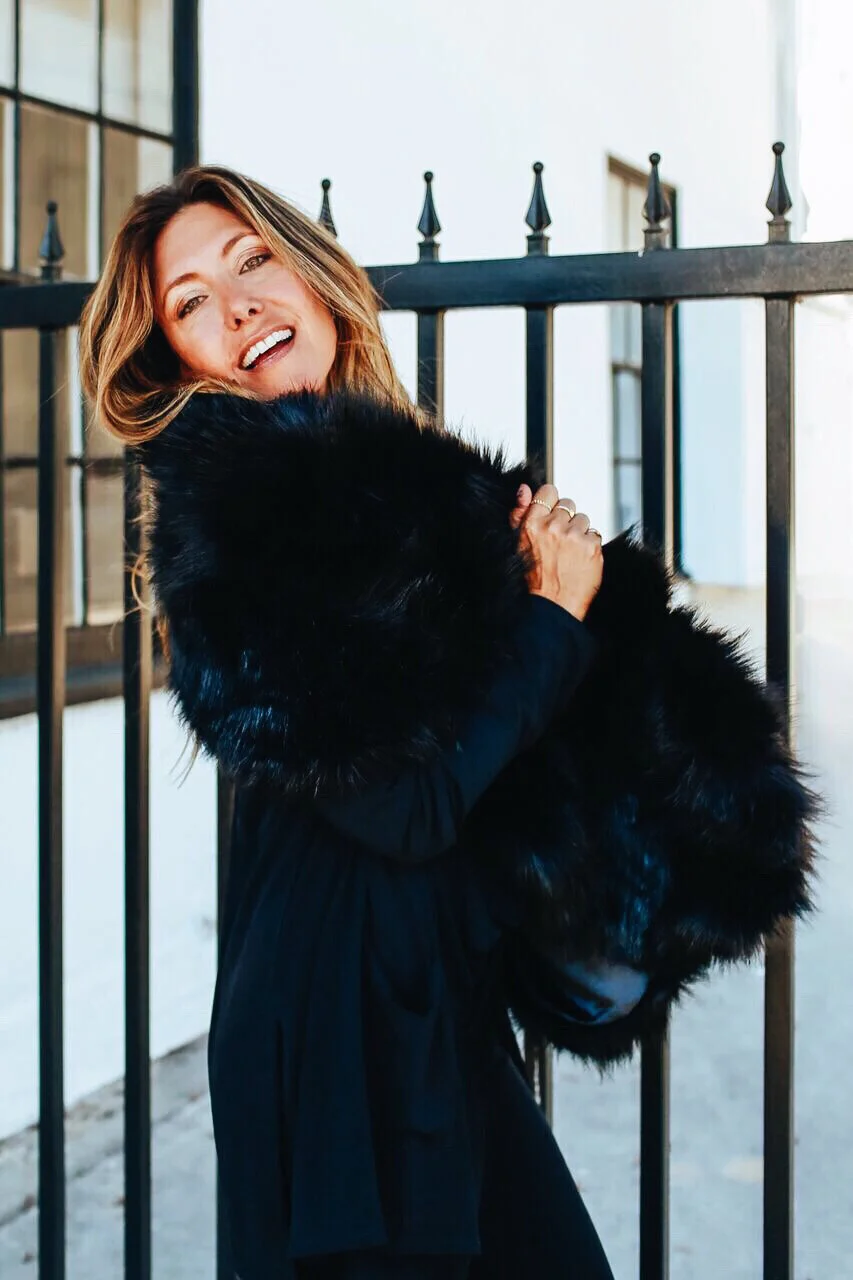 Wrap by Franne Golde. Photo: Stefanie Marie.