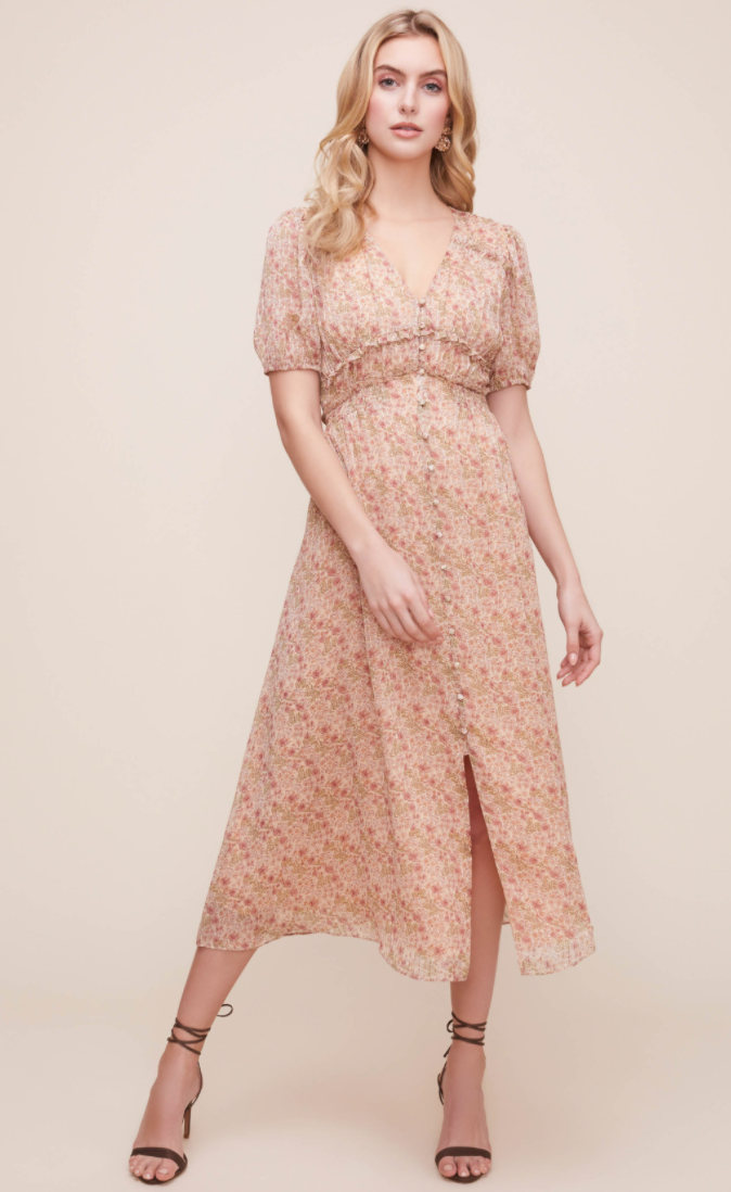 SHOP ASTR The Label Floral Midi Dress