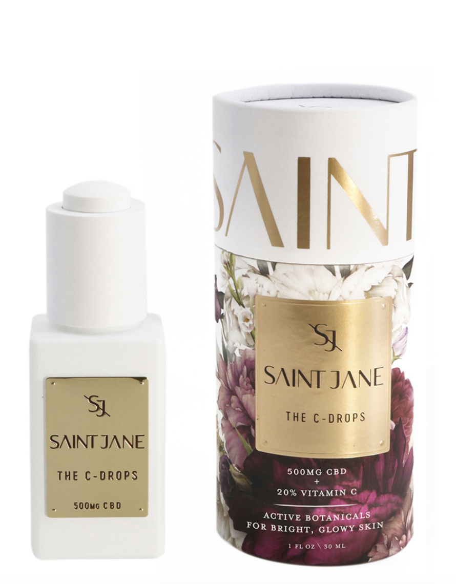 Saint Jane Vitamin C Drops- A brightening treatment with 20% active vitamin C, CBD and rich botanicals.