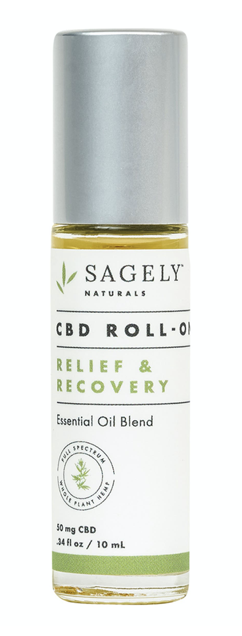 Sagely Naturals Calm Relief And Recovery CBD Roll-On - A roll-on essential oil blend packed with CBD.