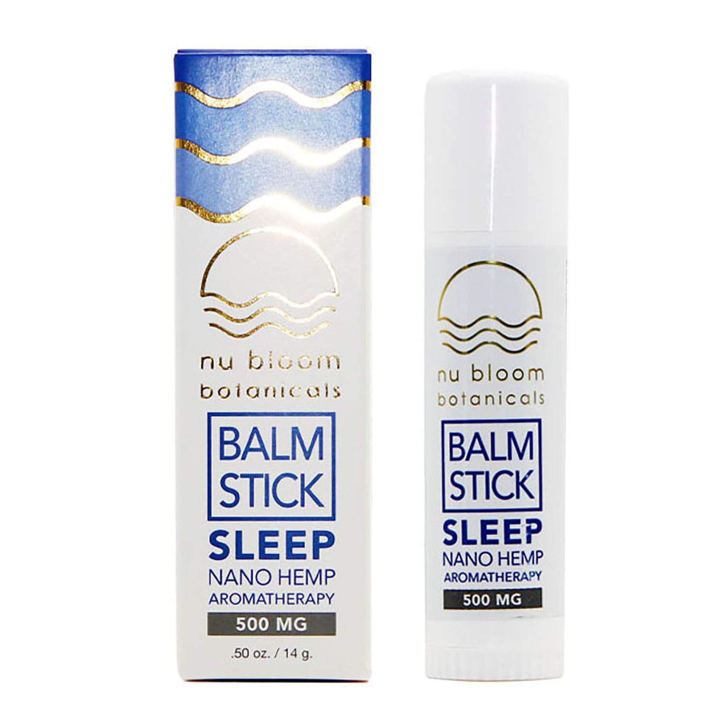 NuBloom Sleep Balm Stick - This balm breaks the hemp oil extract down to a molecular level, which means faster and greater absorption compared to hemp oils, lotions, creams or capsules.