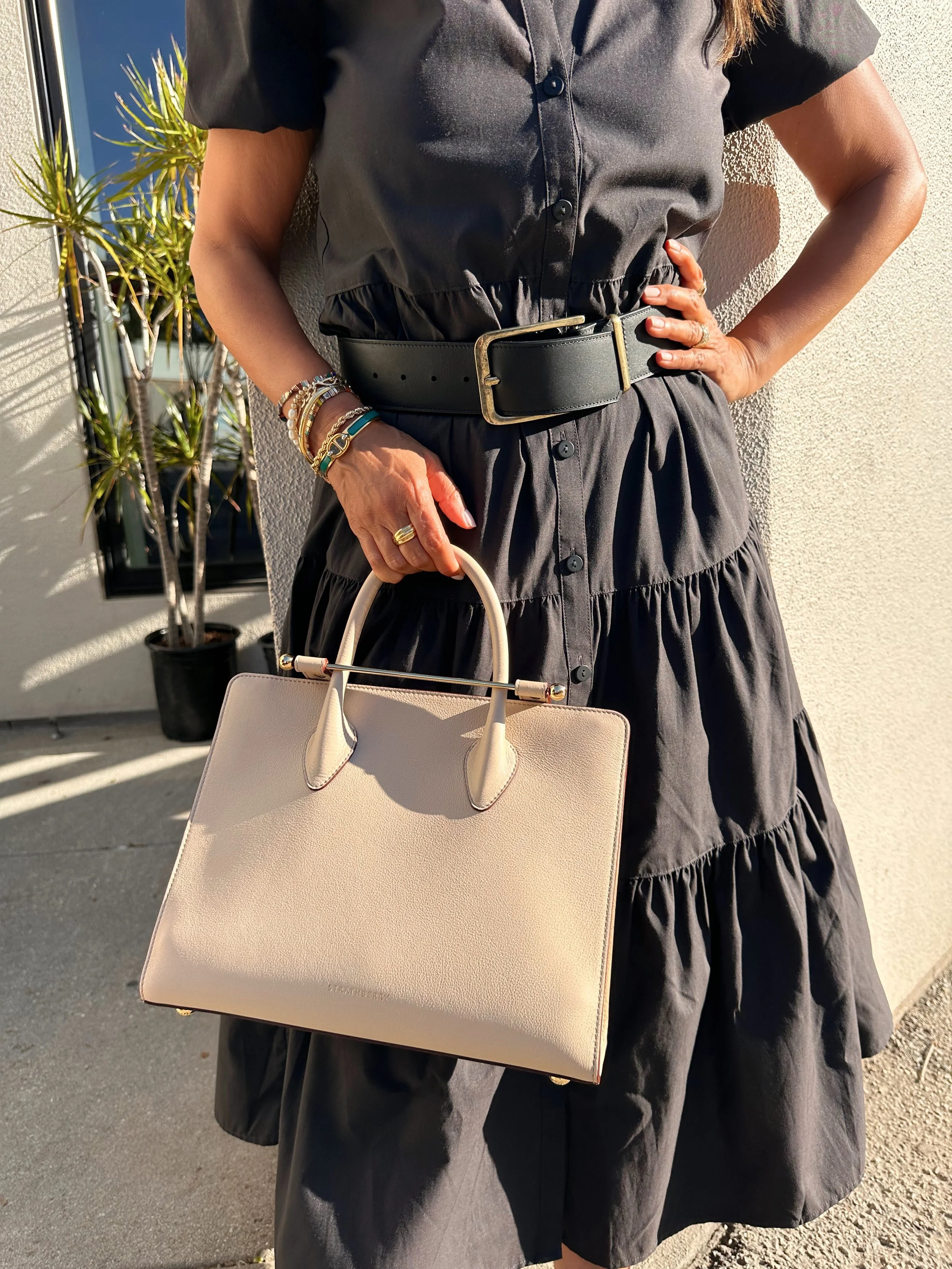 BrochuWalkerDress_FrancoSartoLoafers_StrathberryBag_MelindaMariaNecklace_RevolveBelt_PradaSunglasses-06.jpg