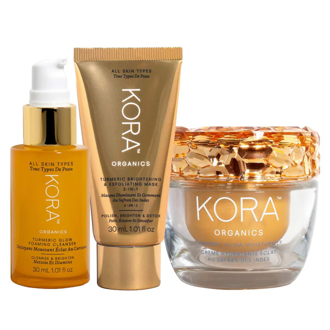 KORA Organics Turmeric Glow Brightening Trio