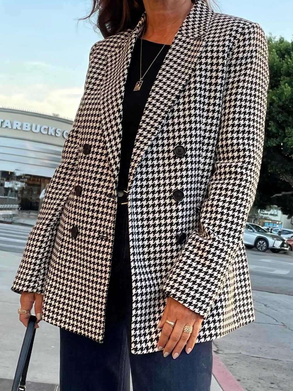 Transition Into Spring With This Houndstooth Blazer — The Glow Girl by