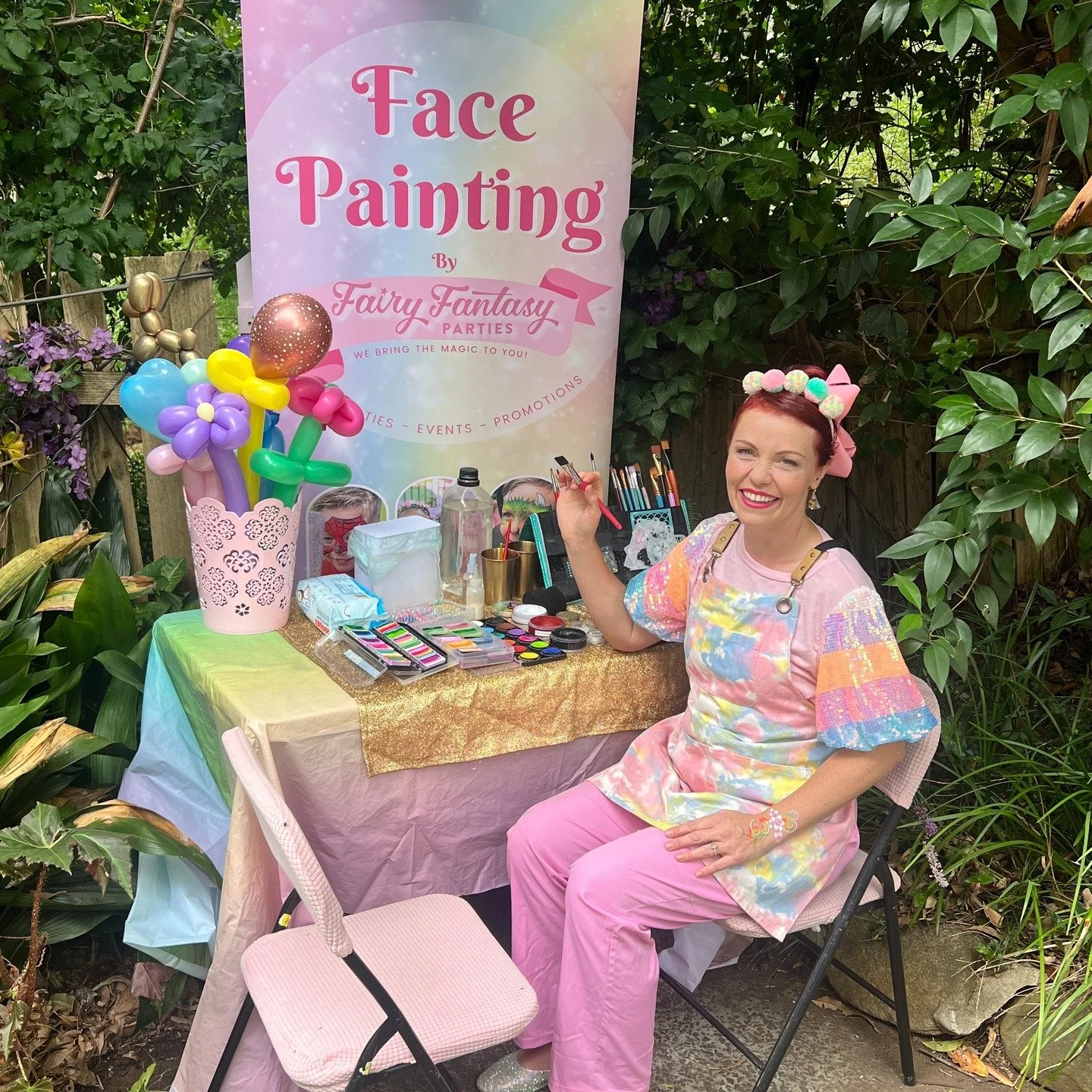 They always know we are the face painter- JUST from our outfit! ha ha ... Also when you get to choose your own uniform- it should definitely make you feel HAPPY!