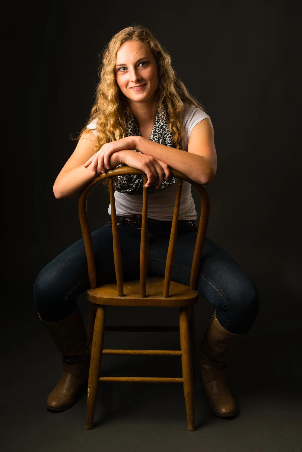 Behind the scenes at a recent senior portrait session