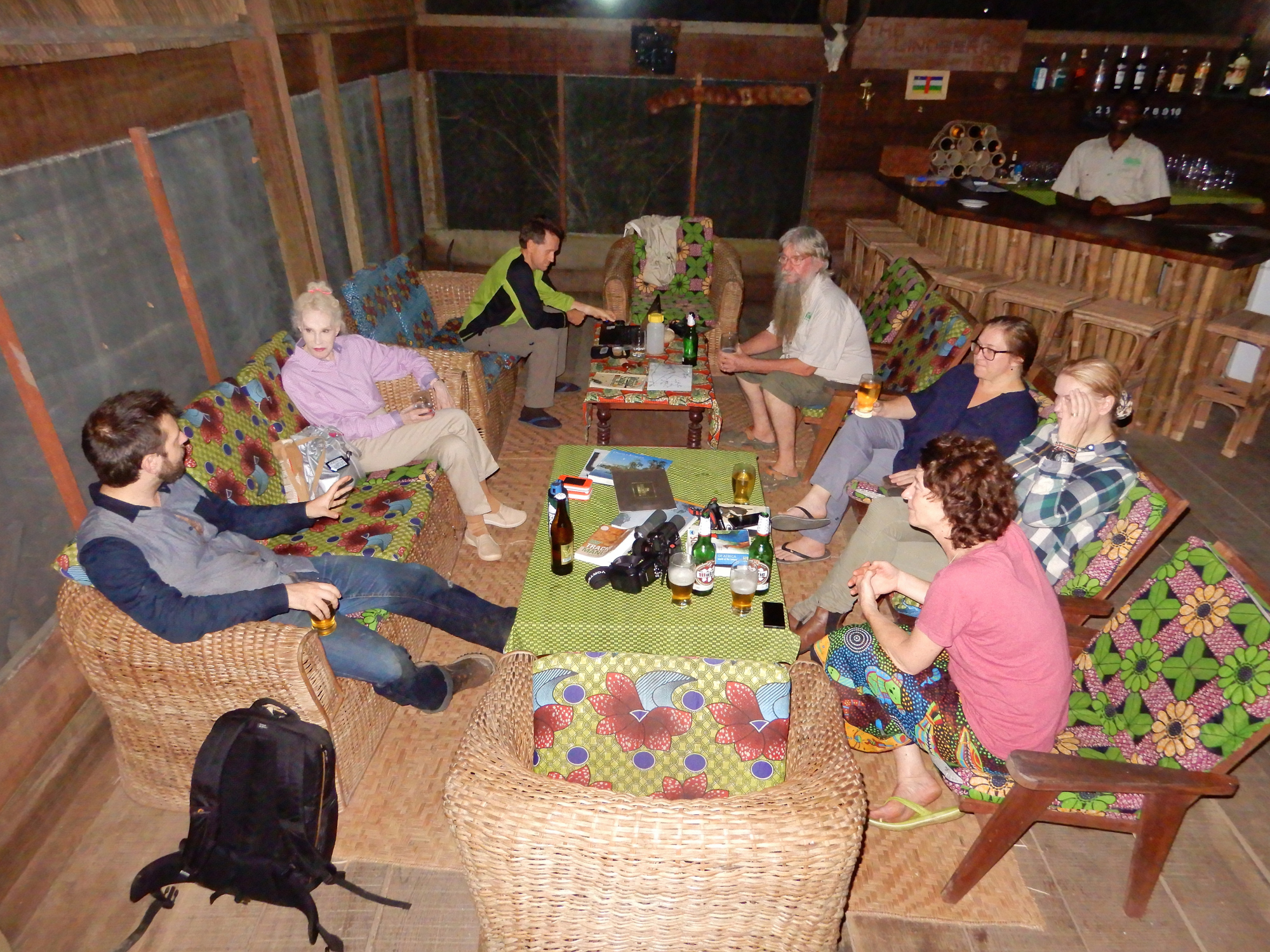 The main building’s common area at Sangha Lodge.