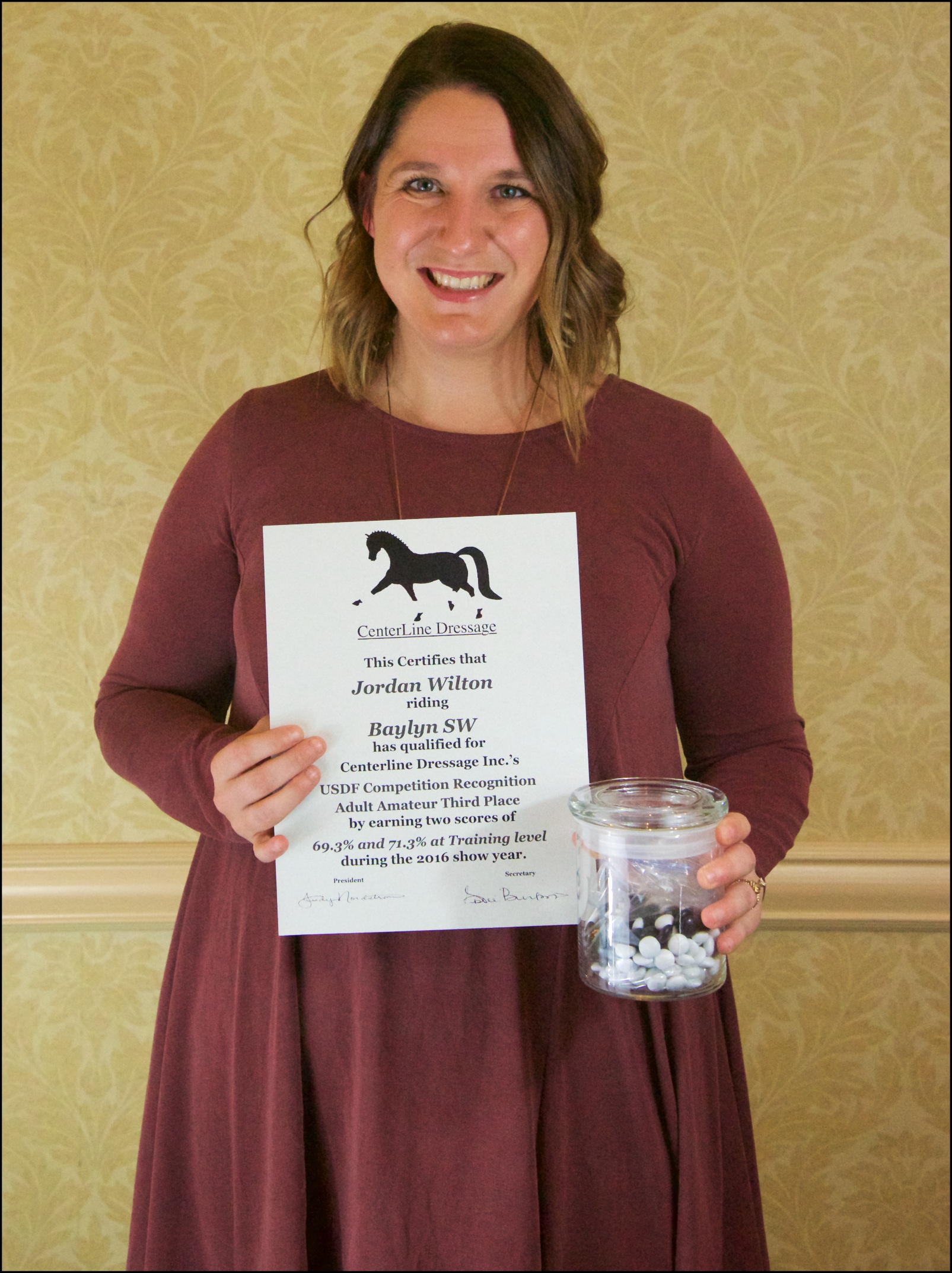 Training Level Third Place winner Jordan Wilton