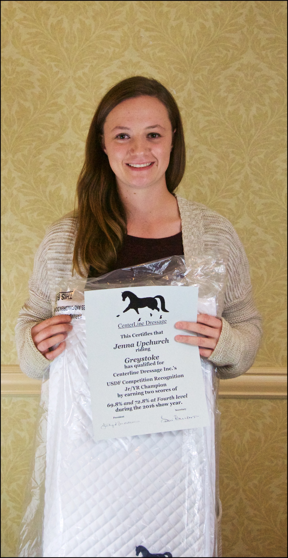 Fourth Level Jr/YR Champion Jenna Upchurch