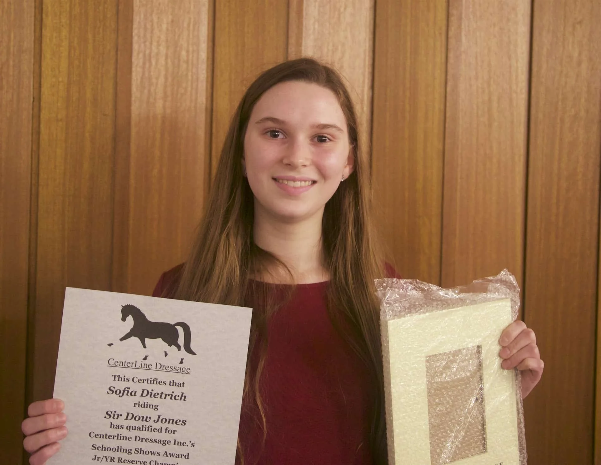 Sofia Dietrich, Training Level Schooling Reserve Champion Jr/YR