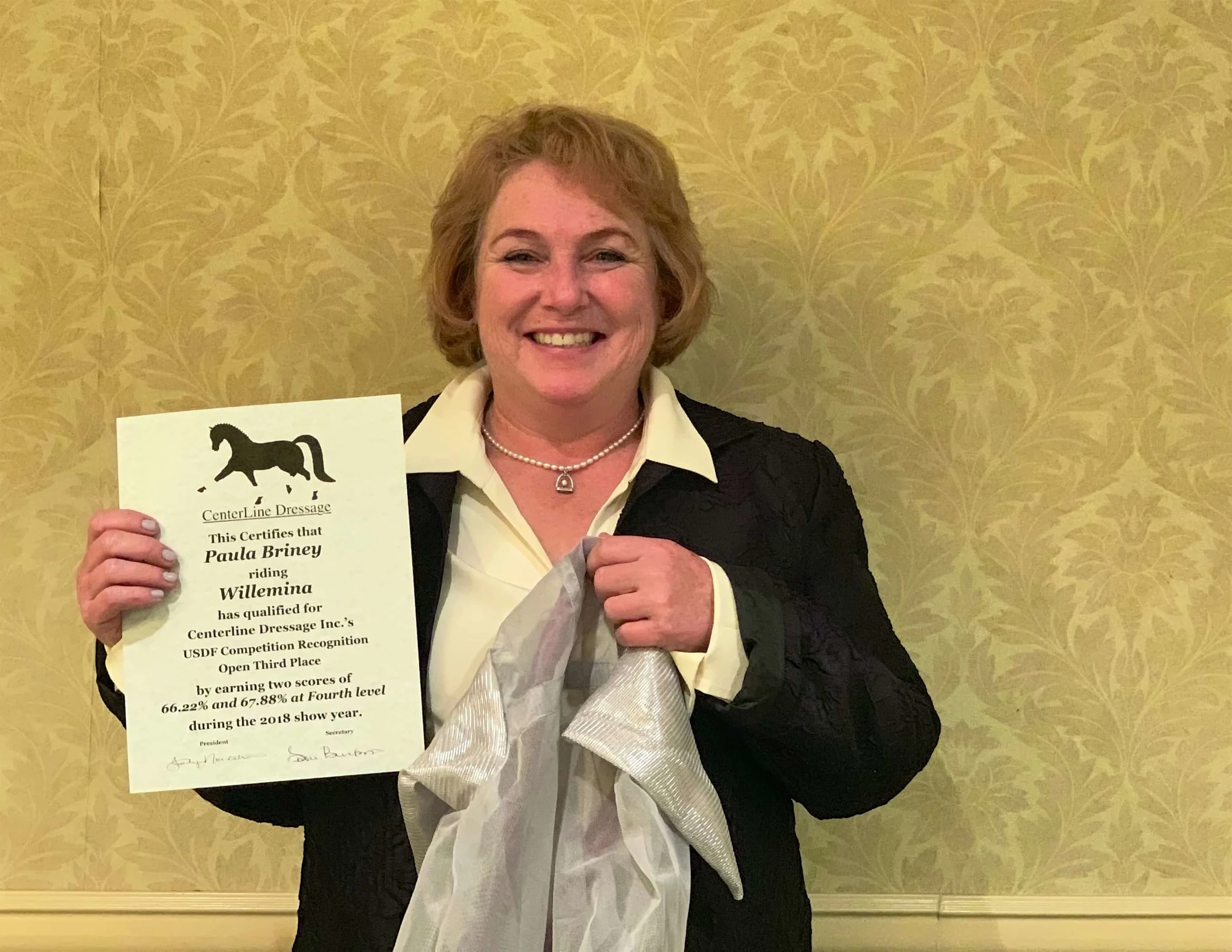 CLD Director Paula Briney receiving one of her awards