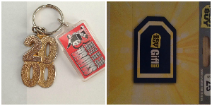 2nd prize - Set of 2 key rings BHS & golden colored 2000 + $25 gift certificate to Best Buy.