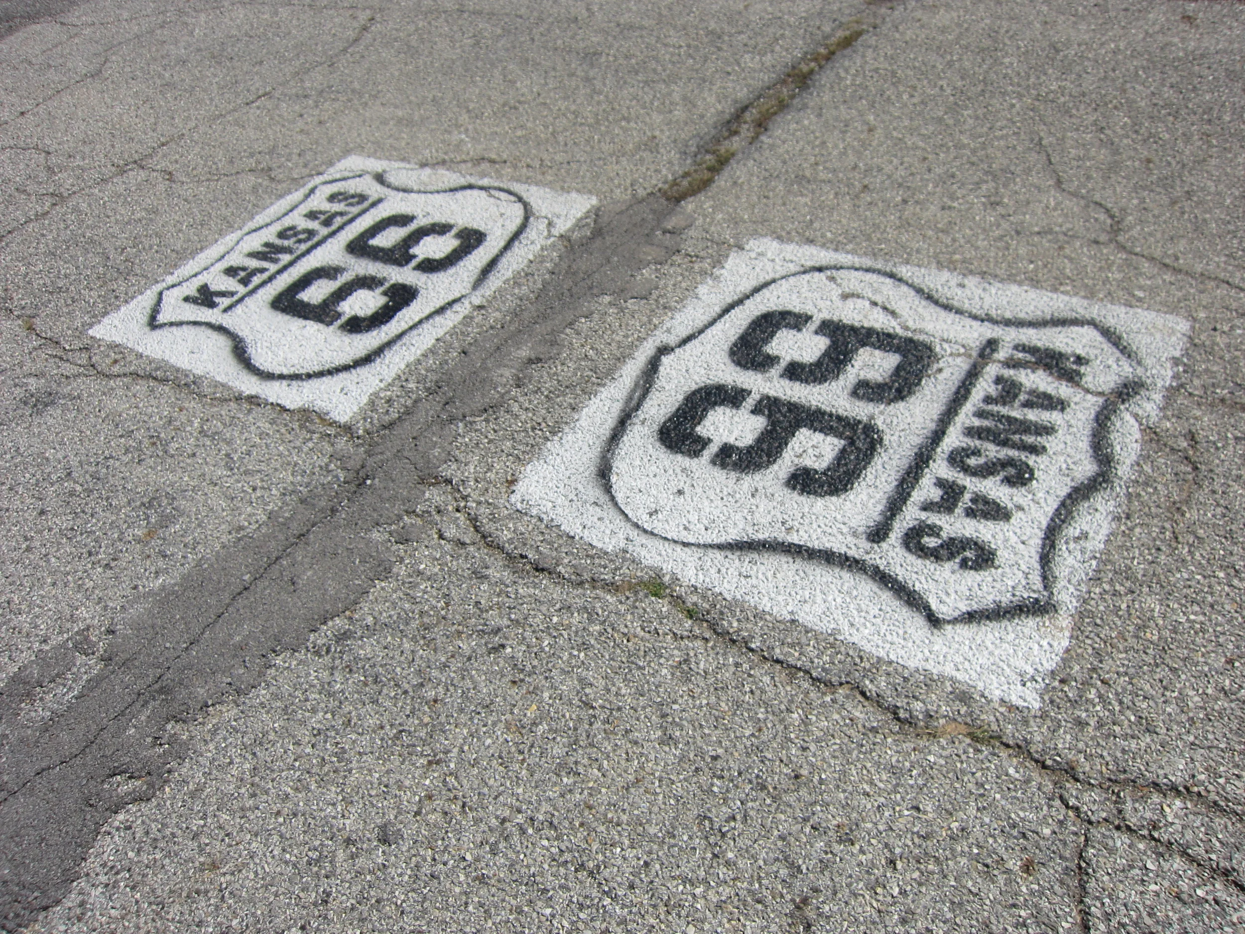 Route 66 markings