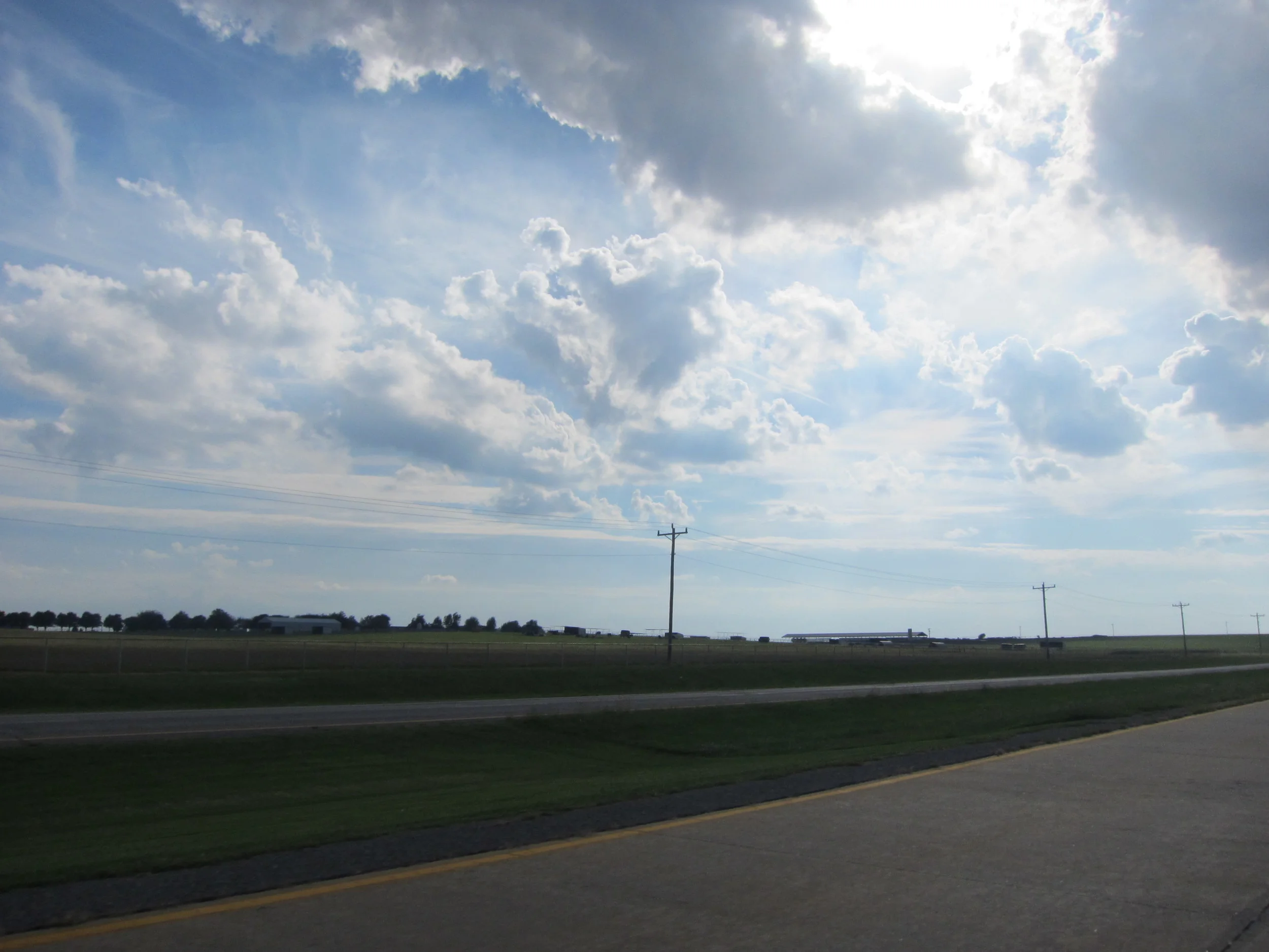 OK is flat, but has pretty skies