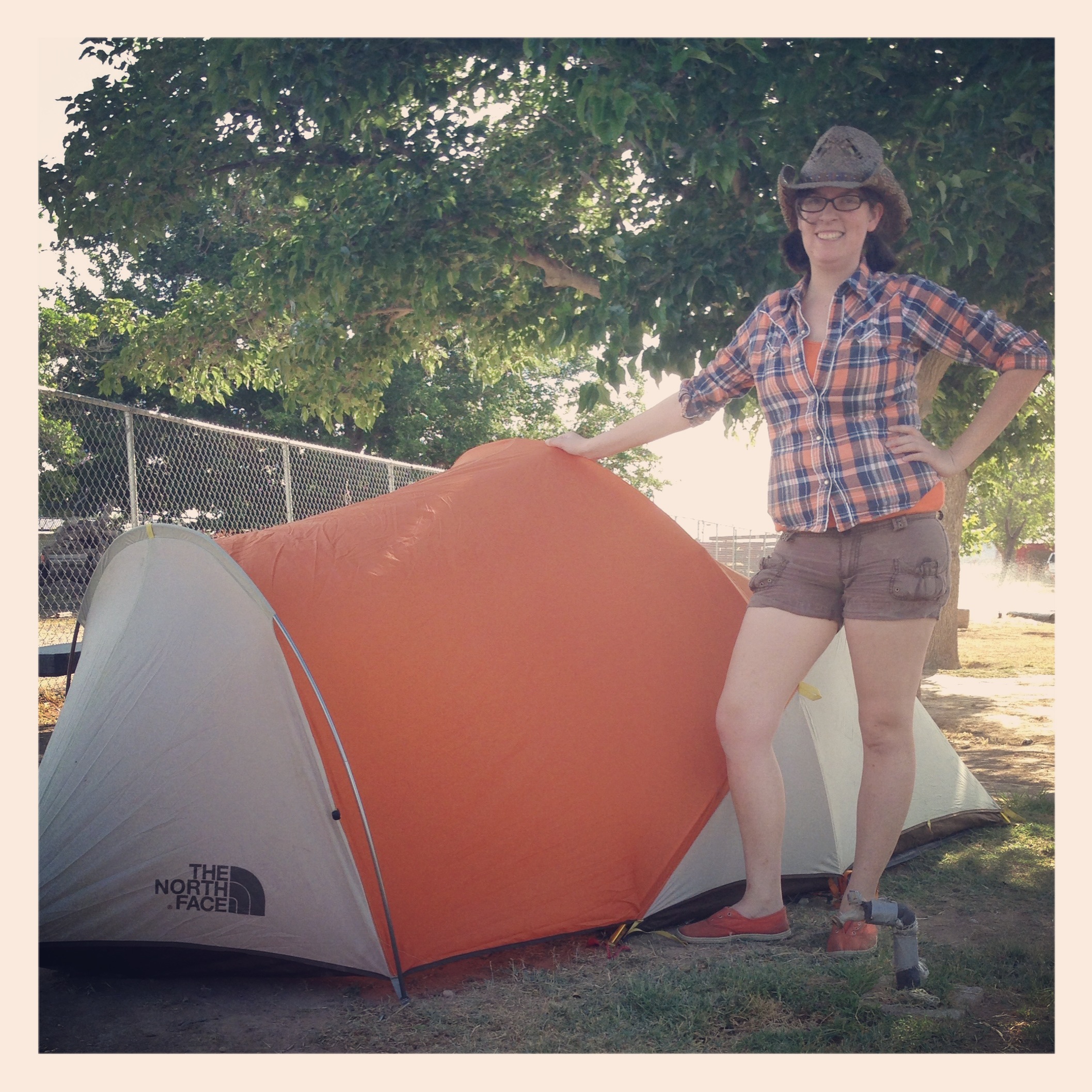 ​Setting up my tent in New Mexico
