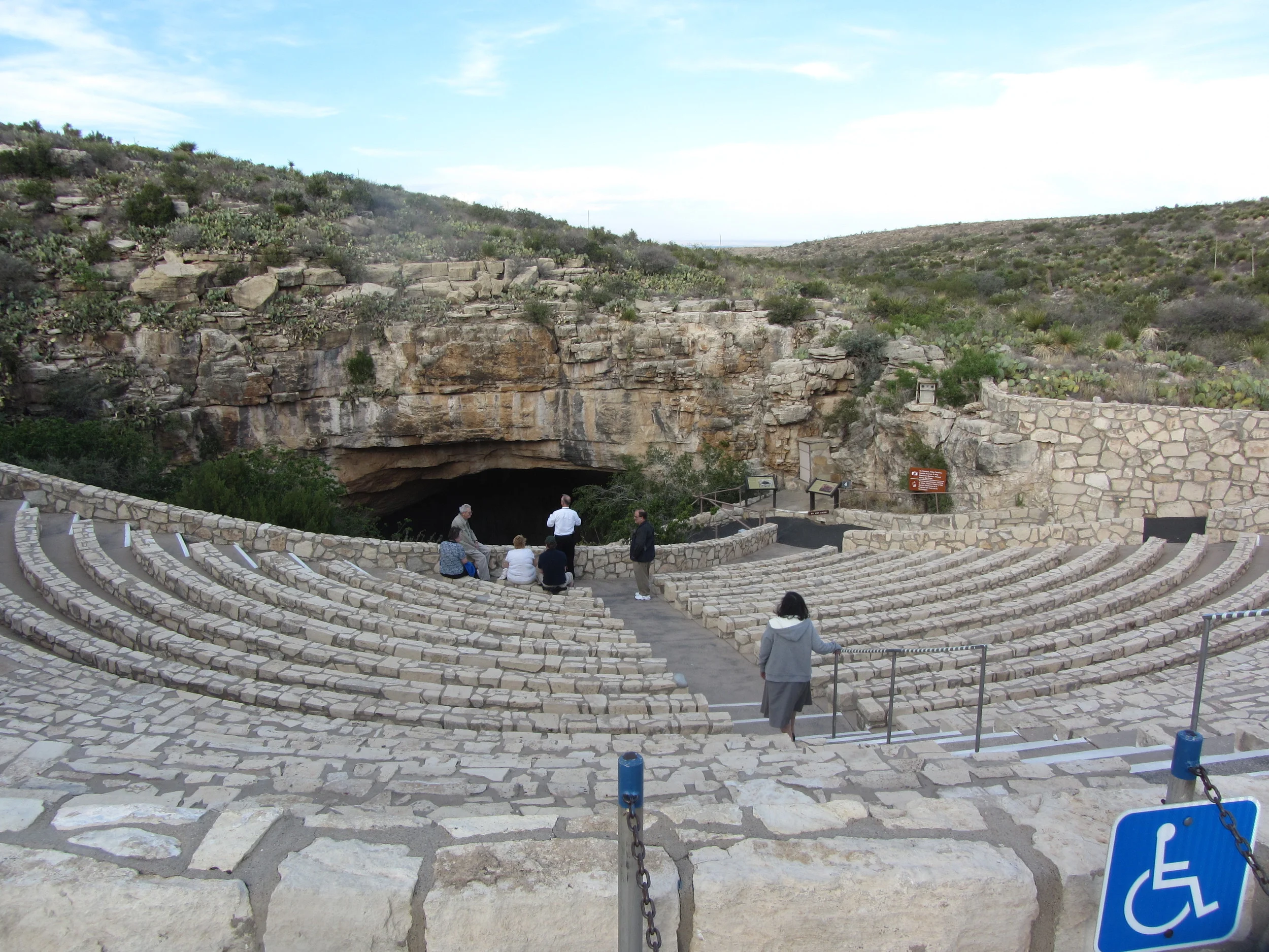 ​Waiting for the Bat Flight in the amphitheater