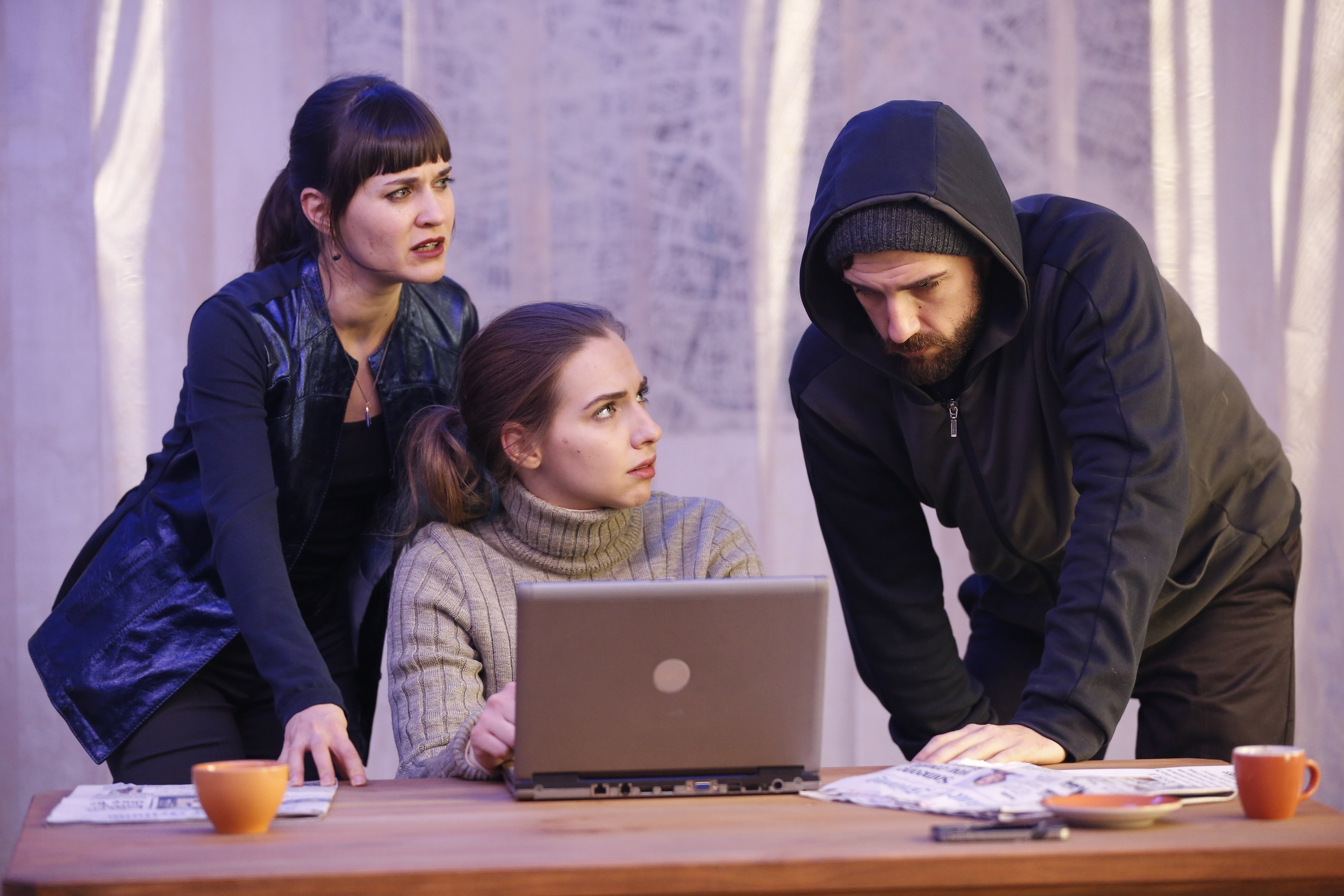 Photo of PlayCo.'s production of Abyss at Theaterlab. 