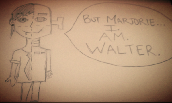 After each show, I love to draw a scene that had an impact on me. I decided to draw a cross-section of Walter Prime because to me, while he had the physical features and memories of the real Walter, he was still a prime built to compute memories. 
