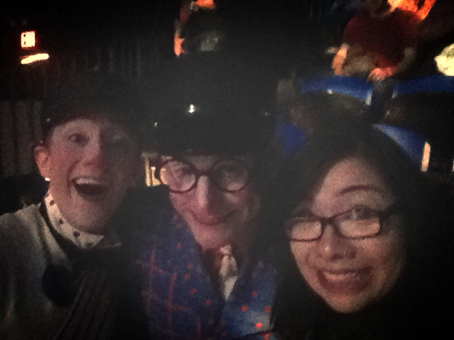 The selfie with the two wonderful performers. I'm cheesin' pretty hard. 