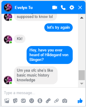 Me texted fellow #SEEN writer and music major Evelyn
