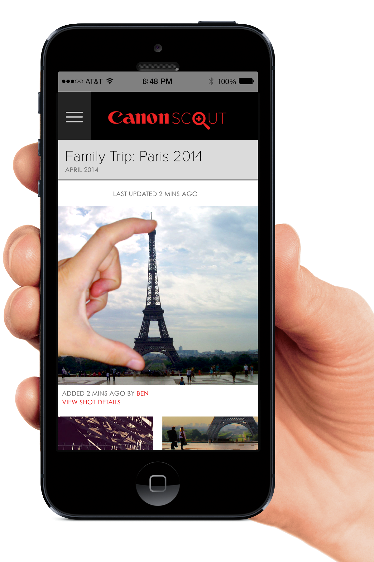 Personalized Photo Trip Feed