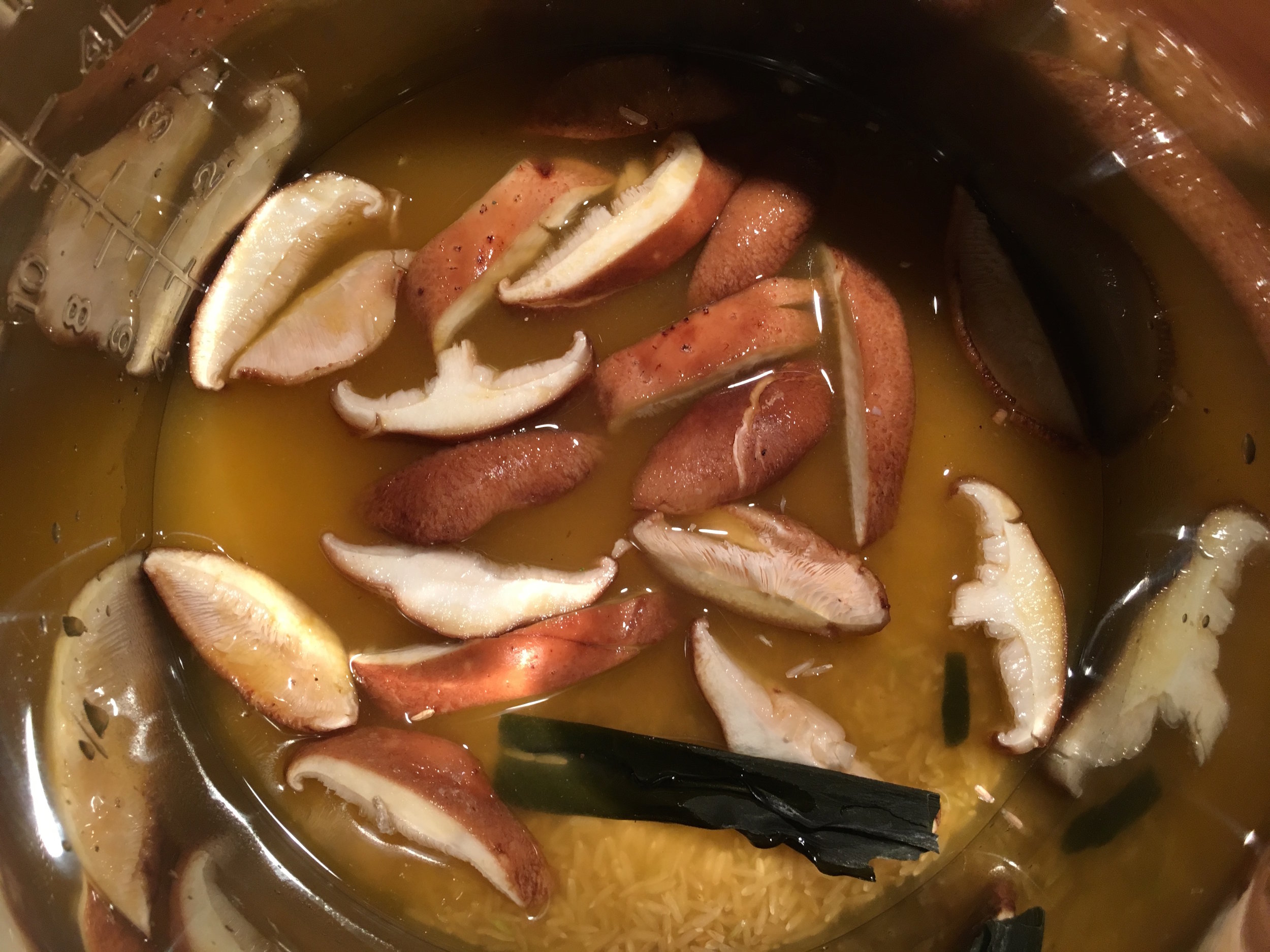 Mushroom and Kombu Flavored Rice (with Chicken, optional)