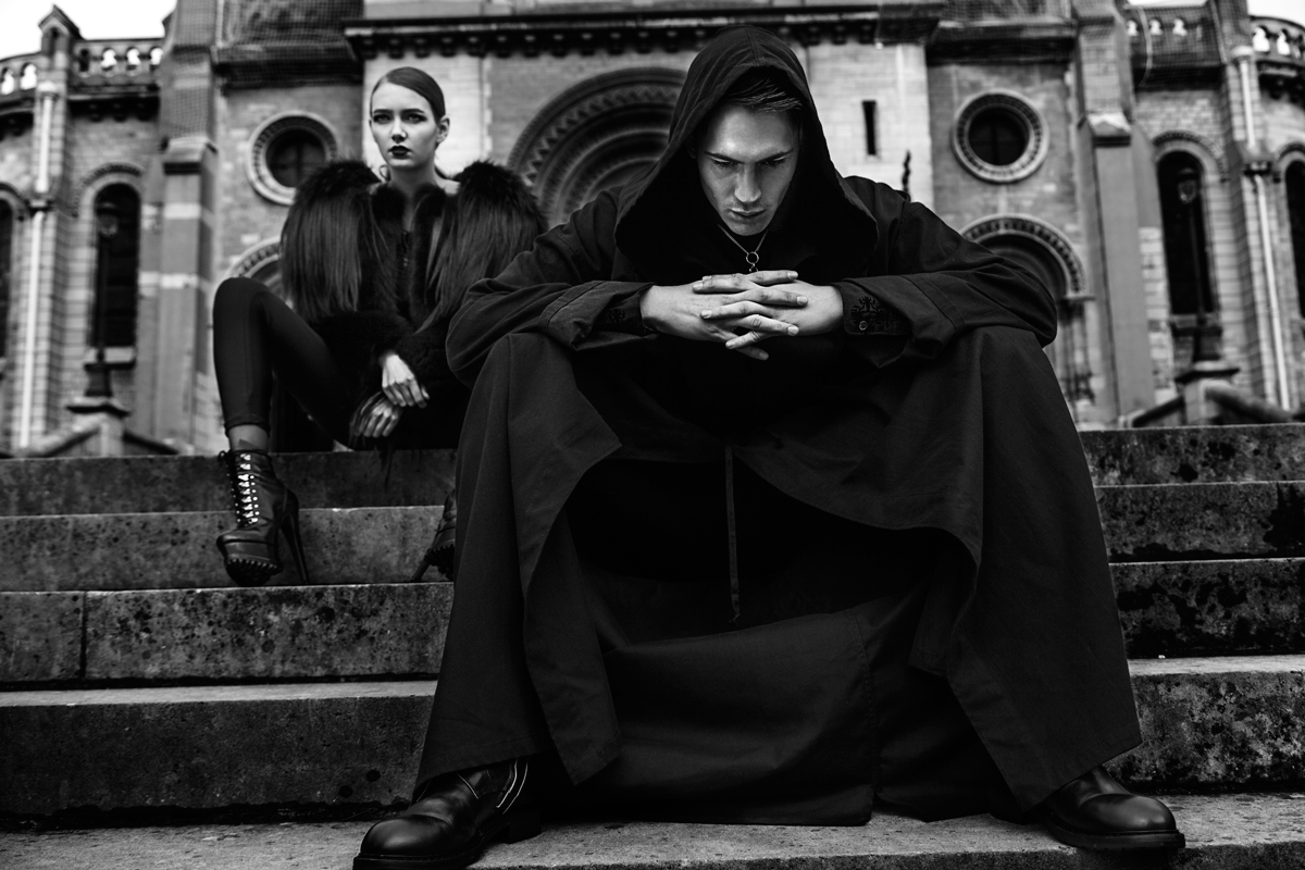  "Crucify My Love" - ZiNK magazine Spring 2014. Stylist: Carmen Weiss MUA: Kenji Noma Hair: Saya O Models: Marije @IMG Paris & Kosta @L'homme de Nathalie Video: FX Boucheron Assisted by: Masahiko Koguchi