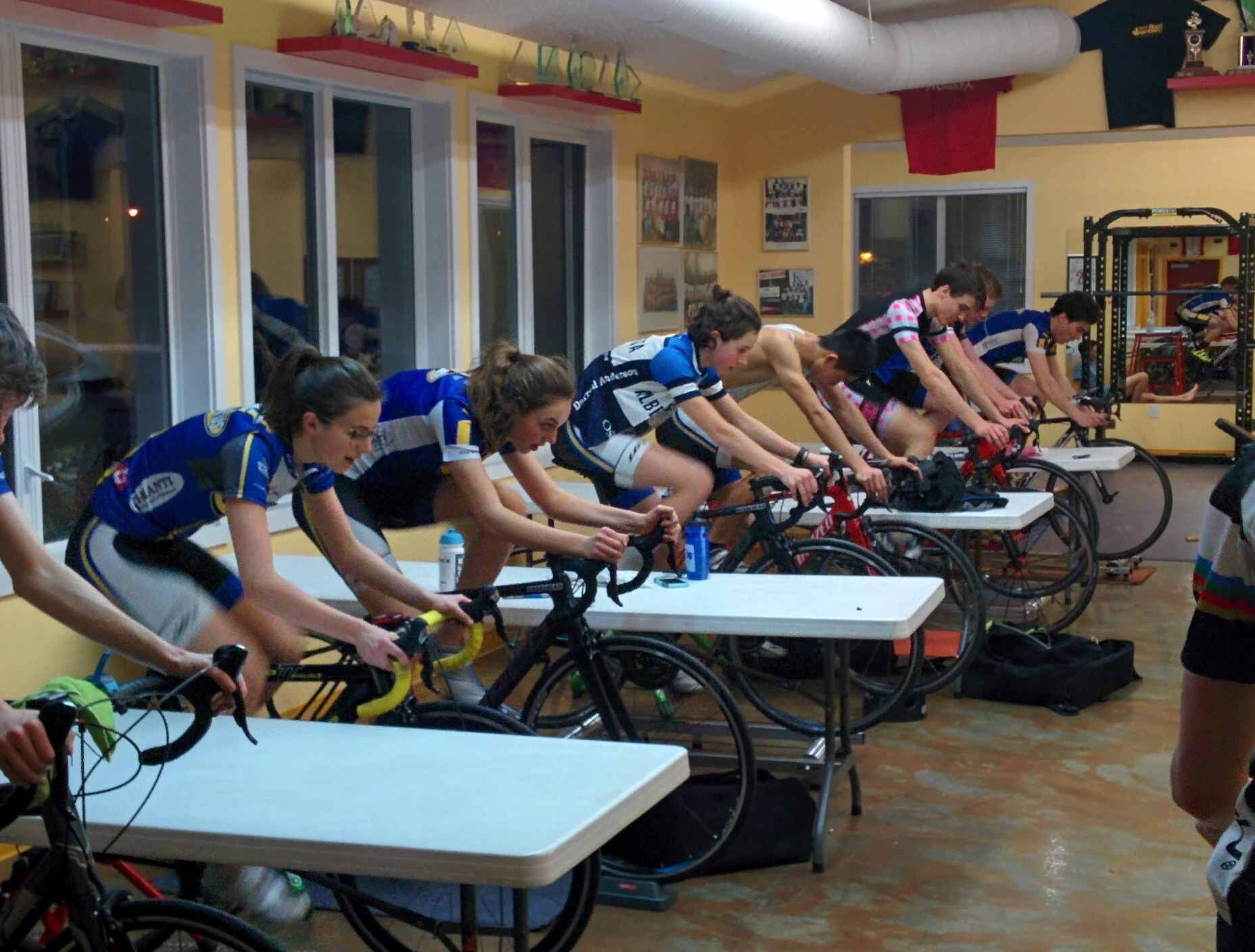 Everyone focussed on the effort.