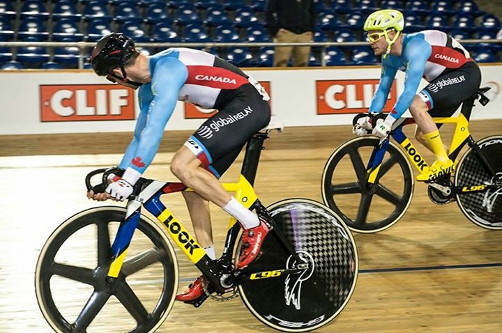 Tristan and Ross battling it out, Day 3, in the scratch race. Result - 2 top ten finishes!