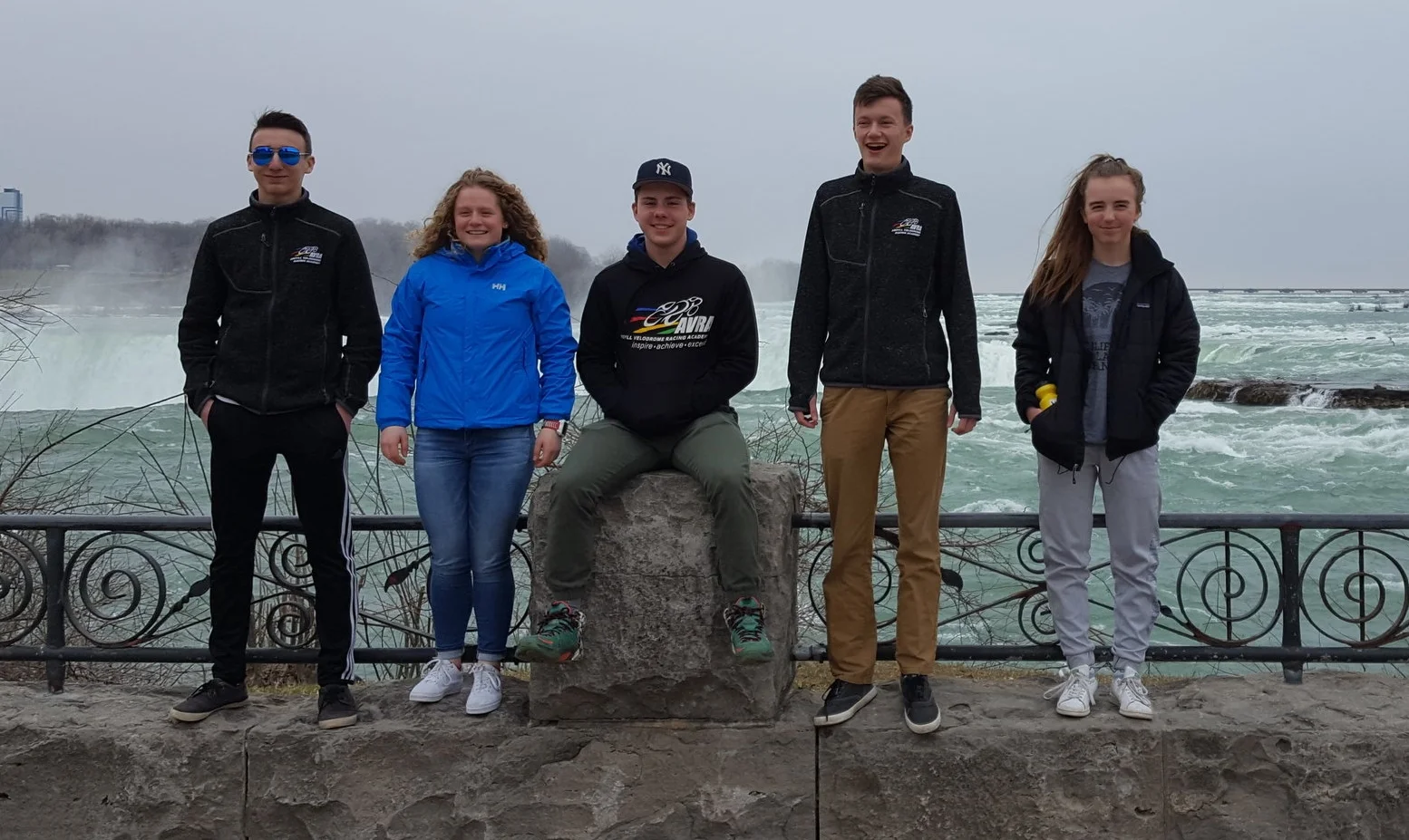 Mat, Ngaire, Lukas, Chris, and Annie enjoy the sites during a break from racing.