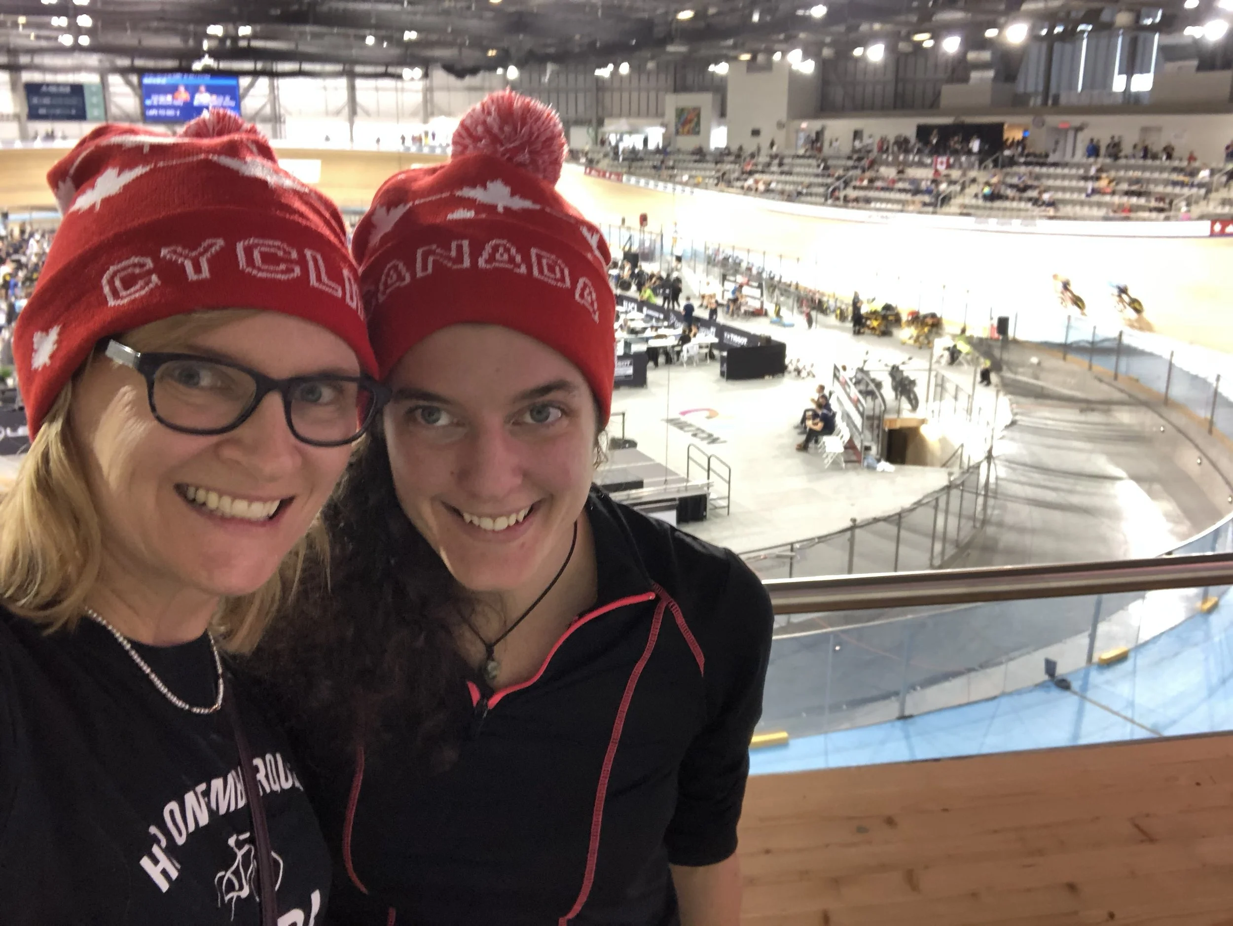 Gail and Meika were in full gear and ready to cheer on all the competitors in Milton!