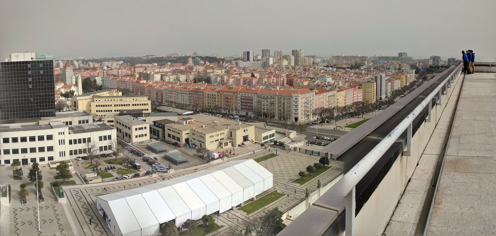  From the top of one of the IST towers, looking down on the SINFO tent 